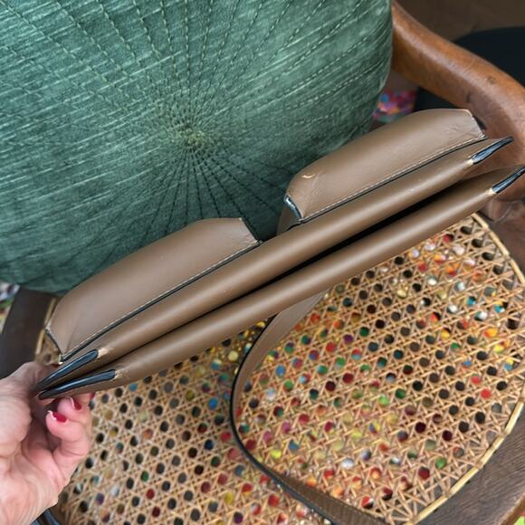 Marni Light Brown Dark Tan Bandoleer Double 2-in-1 Crossbody Bag - Picture 10 of 12